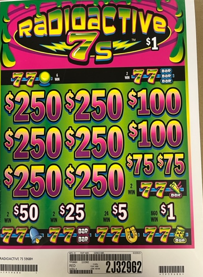 $250 TOP - 4000 Count RADIOACTIVE 7'S