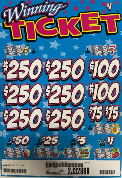 $250 TOP – 4000 Count WINNING TICKET