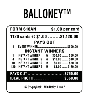 BALLONEY BALLS / $ 500 PAYOUT – EVENT TICKET