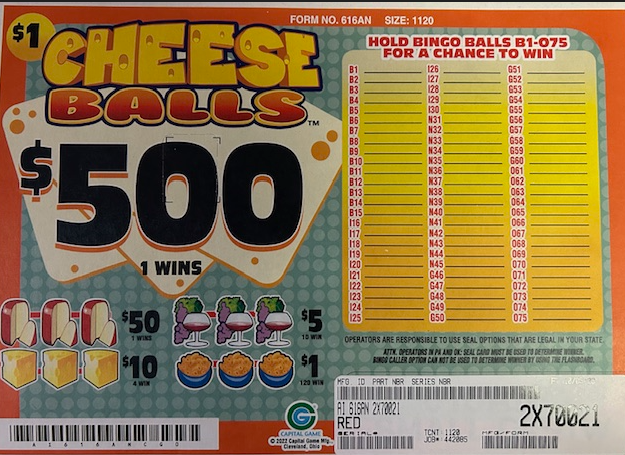 CHEESE  BALLS / $ 500 PAYOUT – EVENT TICKET