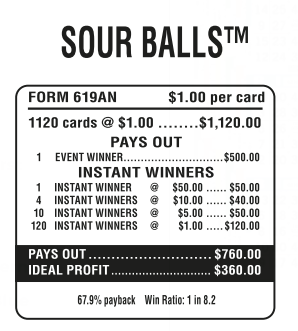SOUR BALLS / $ 500 PAYOUT – EVENT TICKET