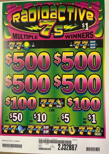 $500 TOP - 3960 count RADIOACTIVE 7'S