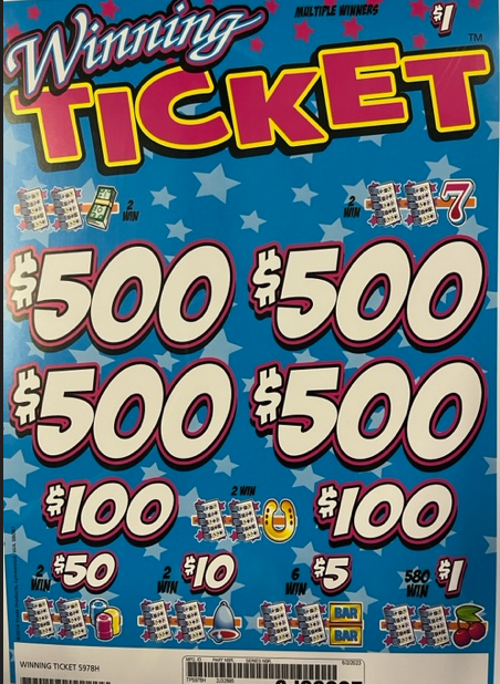 $500 TOP – 3960 Count WINNING TICKET
