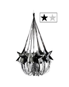 STAR CHANDELIER - BLACK & SILVER