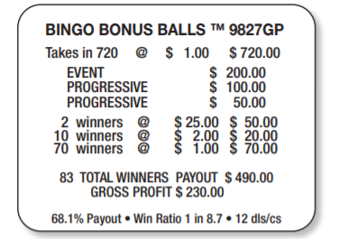 BINGO BONUS BALLS / $200 PAYOUT – EVENT TICKET
