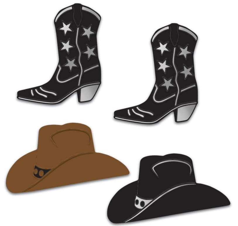 COWBOY BOOTS & HATS CUTOUTS
