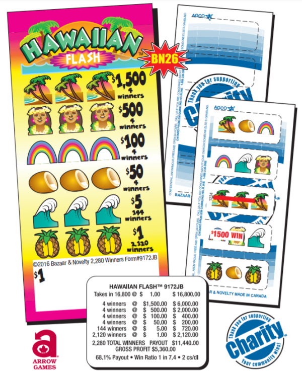 HAWAIIAN FLASH – $1500 TOP WIN