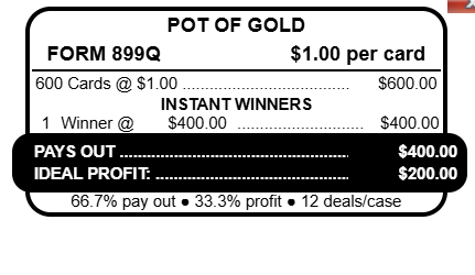 POT OF GOLD / $400 PAYOUT – EVENT TICKET