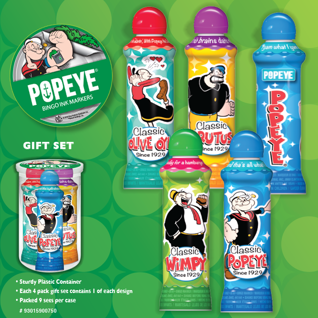 Licensed Novelty Dabbers - 3oz (80ml) Popeye and Friends