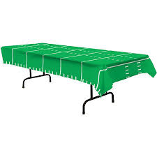 FOOTBALL FIELD - TABLE COVER PLASTIC RECTANGULAR - 54" X 108"