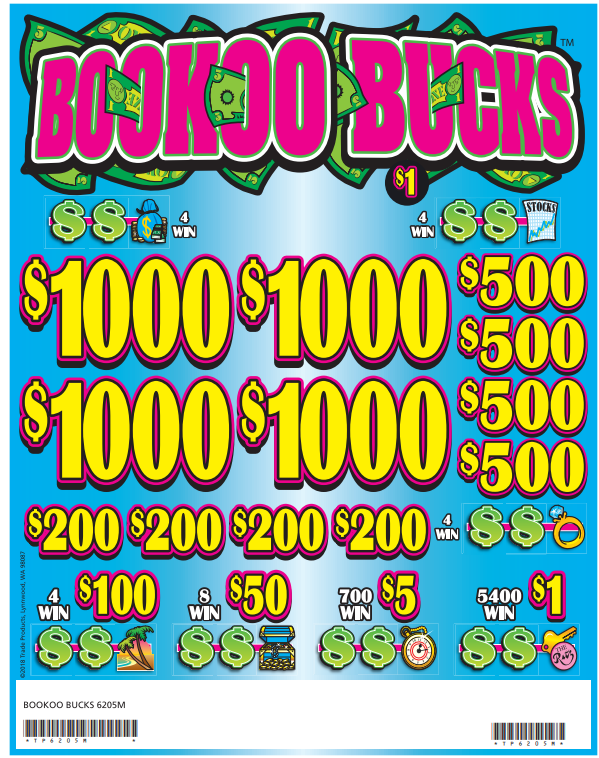 $ 1000 TOP PAYOUT – 24,000 Count BOOKOO BUCKS