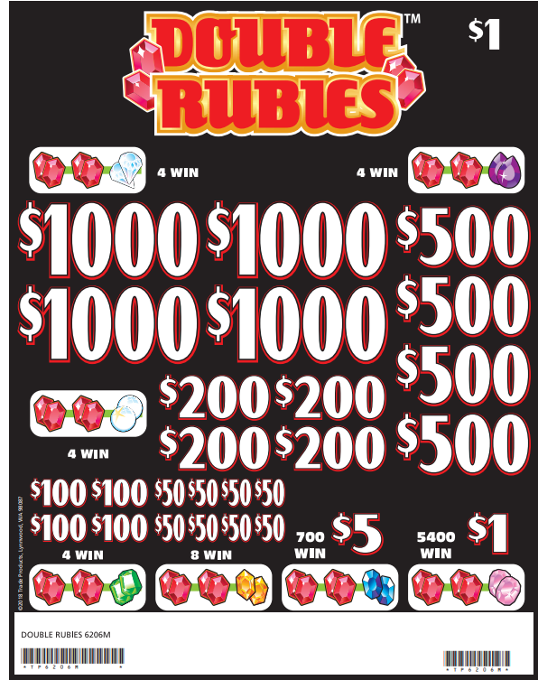 $ 1000 TOP PAYOUT – 24,000 Count DOUBLE RUBIES