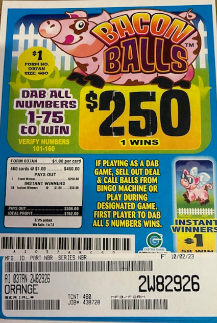 BACON  BALLS / $ 250 PAYOUT – EVENT TICKET