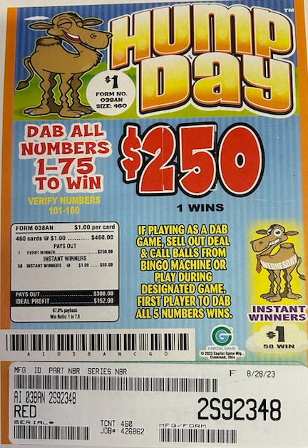 HUMP DAY  BALLS / $ 250 PAYOUT – EVENT TICKET