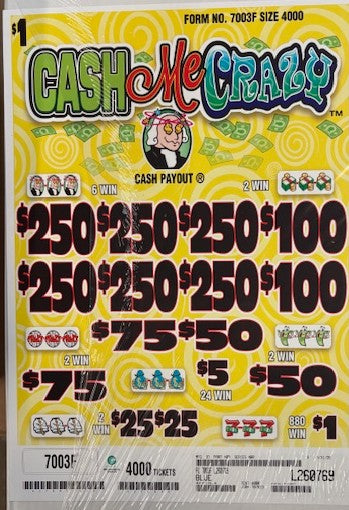 $250 TOP - 4000 Count CASH ME CRAZY