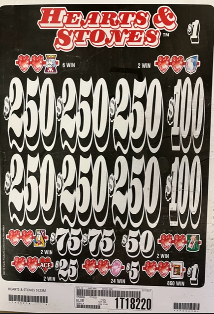 $250 TOP - 4000 Count HEARTS & STONES