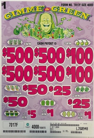 $500 TOP - 4000 Count GIMME THE GREEN