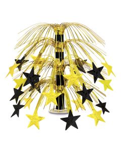 STAR CASCADE CENTERPIECE - BLACK & GOLD