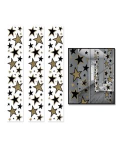 PARTY PANELS - STARS GOLD/ BLACK