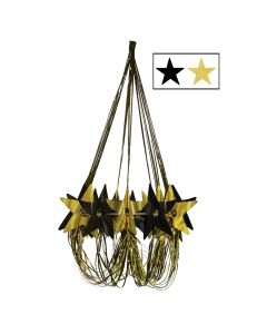 STAR CHANDELIER  - BLACK & GOLD