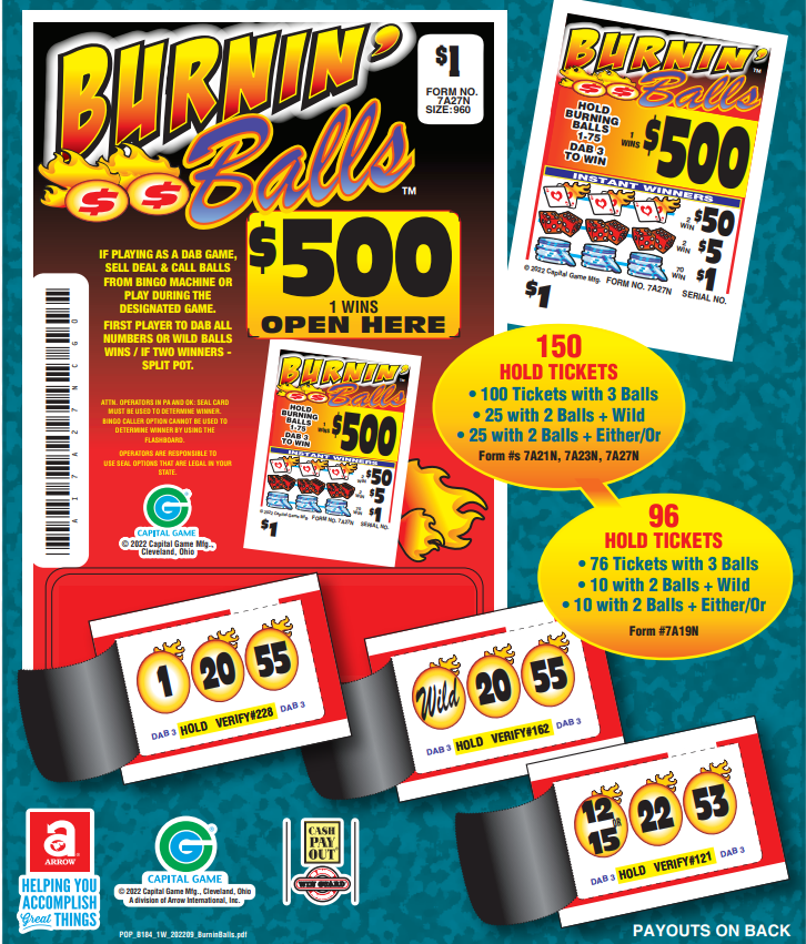 BURNIN’ BALLS / $500 PAYOUT – EVENT TICKET (960)