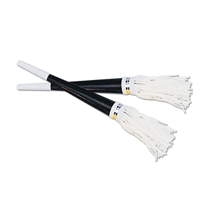 HORNS 9" FOIL BLACK - TASSLE WHITE - 100 BOX