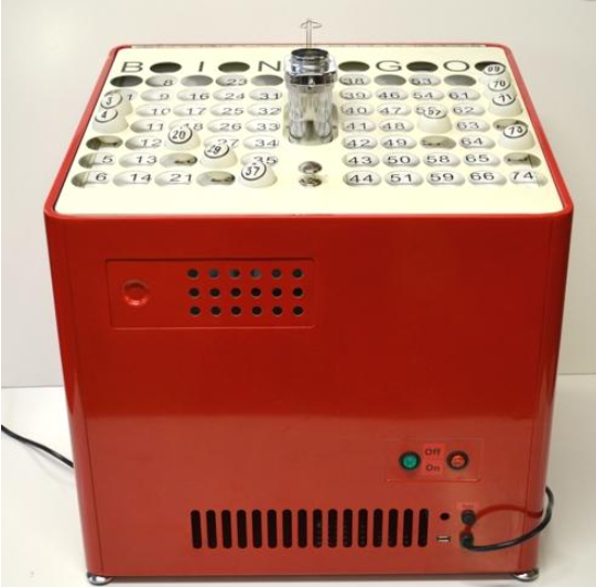 RED TABLE TOP - ELECTRIC BINGO MACHINE