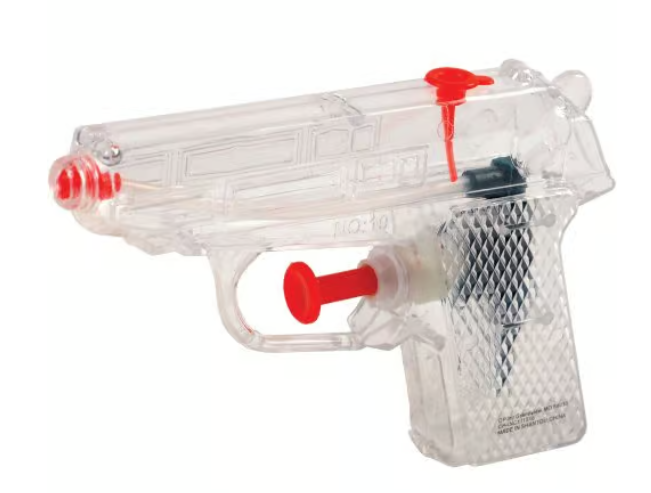 WATER GUN - Transparent 4"L