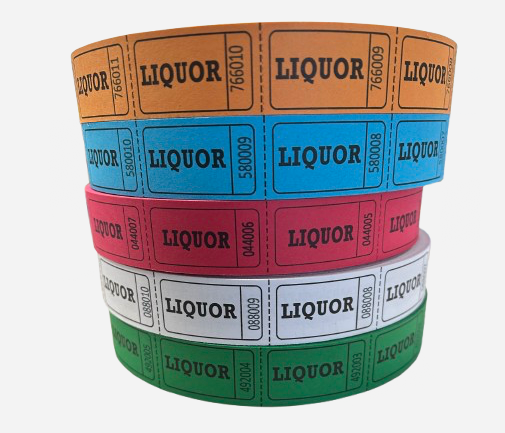 SINGLE ROLL TICKETS - LIQUOR