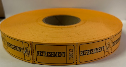 SINGLE ROLL TICKETS - REFRESHMENT