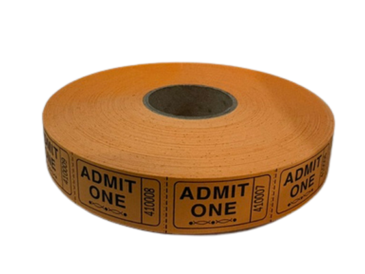 SINGLE ROLL TICKETS - ADMIT ONE