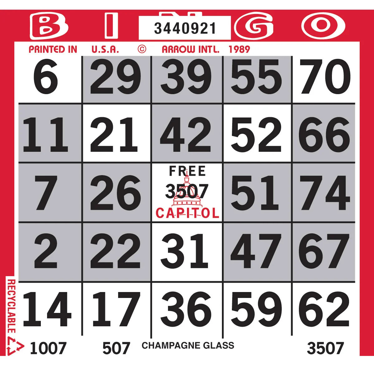 PATTERN BINGO PAPER