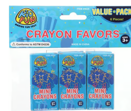 Crayons - 6 pieces with 4/pk