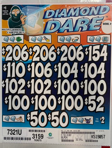 $206 TOP - 3159 count DIAMOND DARE