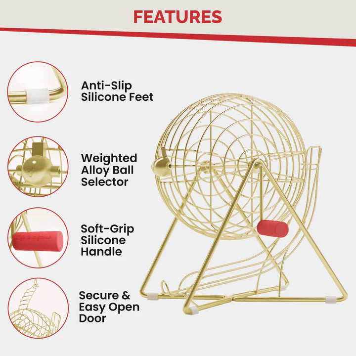 Metal Hand Turn Cage GOLD color - 20mm balls colored