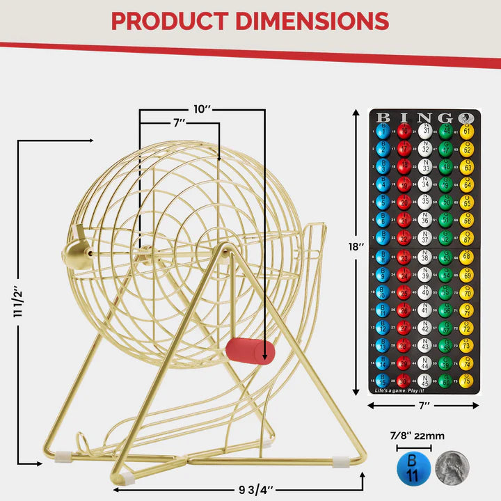 Metal Hand Turn Cage GOLD color - 20mm balls colored