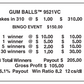 GUM BALLS / $150 PAYOUT – EVENT TICKET
