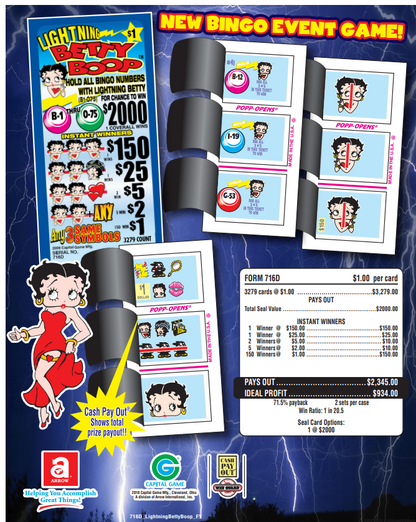 LIGHTNING BETTY BOOP / $2000 PAYOUT – EVENT TICKET