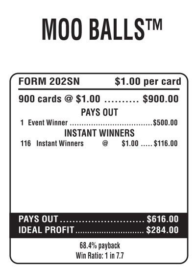 MOO BALLS / $500 PAYOUT – EVENT TICKET