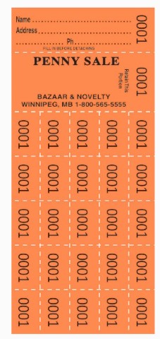 PENNY SALE - AUCTION TICKETS SMALL
