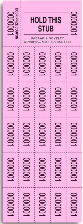 PENNY SALE - AUCTION TICKETS LARGE