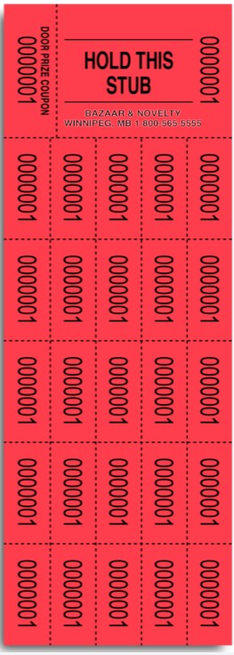 PENNY SALE - AUCTION TICKETS LARGE