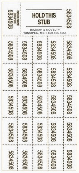 PENNY SALE - AUCTION TICKETS LARGE