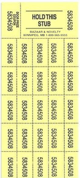 PENNY SALE - AUCTION TICKETS LARGE