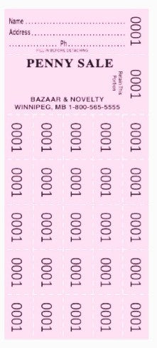 PENNY SALE - AUCTION TICKETS SMALL