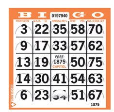 PUSHOUT BINGO PAPER - 750 CARDS