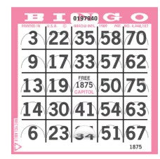 PUSHOUT BINGO PAPER - 750 CARDS