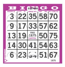 PUSHOUT BINGO PAPER - 750 CARDS