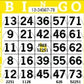 PUSHOUT BINGO PAPER - 750 CARDS