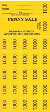 PENNY SALE - AUCTION TICKETS SMALL